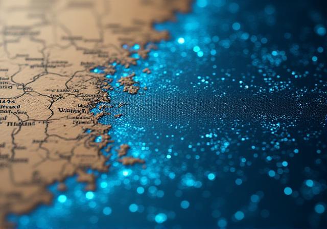 Nautical charts and digital interface overlays representing platform migration strategy